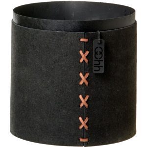 Kruka med korsstygn, Eko-filt Svart