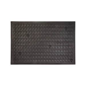 Doormat Black Heart 60x90cm