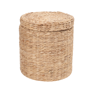 Seating pouf with lid Lily natural d41h43
