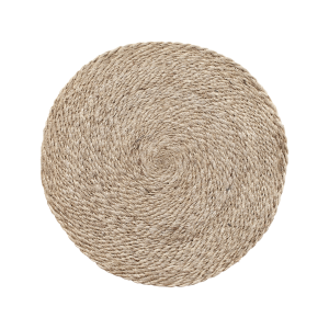 Placemat twist Elin nat.grey d38cm