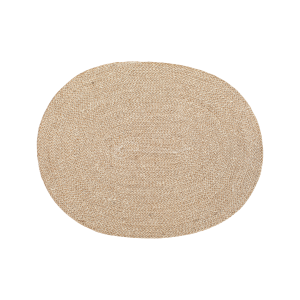 Placemat Ella white/natural oval