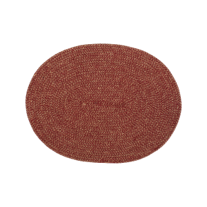 Placemat Ella red/natural oval