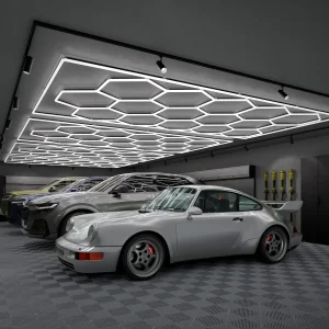 4-PACK: IVON Hexagon Garagebelysning LED-Armatur 241x478cm