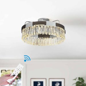 Celina kristallplafond 50cm Krom