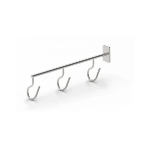 Artnr: 280-03-10, Krokar för infusionspåsar, montering i T-spår 3-krokar.