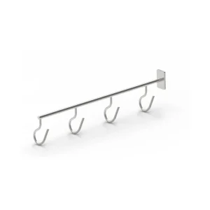 Artnr: 390-04-10, Krokar för infusionspåsar, montering i T-spår 4-krokar.