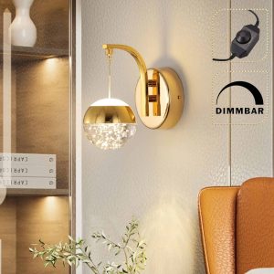 Elsa vägglampa guld