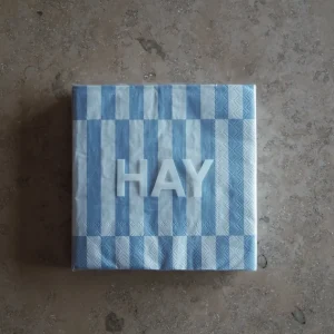 Hay Pattern Lunch Napkins - Pappersservetter Light and Dusty Blue