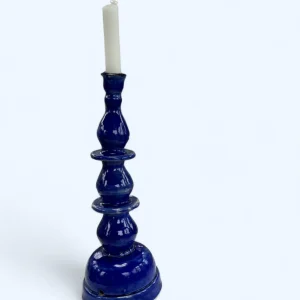 Antik ljusstake - från Marocko - blå