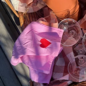 Midnatt Servetter 4-pack Pink Hearts