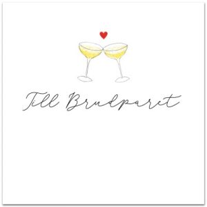 Nobhill Kort Till Brudparet Glas