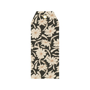 Paketkort Blommor brun botten