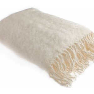 MOHAIR PLÄD-ROLLED FRINGE