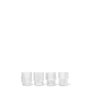 Ferm Living Ripple Glasses - Set of 4