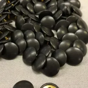 Tryckknapp Svart Hatt