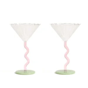 &Klevering Coupe Curve pink - Set of 2
