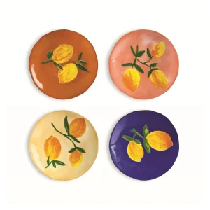 &Klevering Plate Lemon Full Color - Set of 4