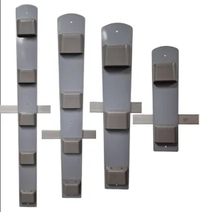 21.1 Linjal vertikal med 2-5 fäste för hållare/dispenser, Montering på IVA/EU skena.