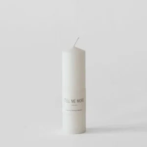 Tell Me More Luna Blockljus Medium Vit